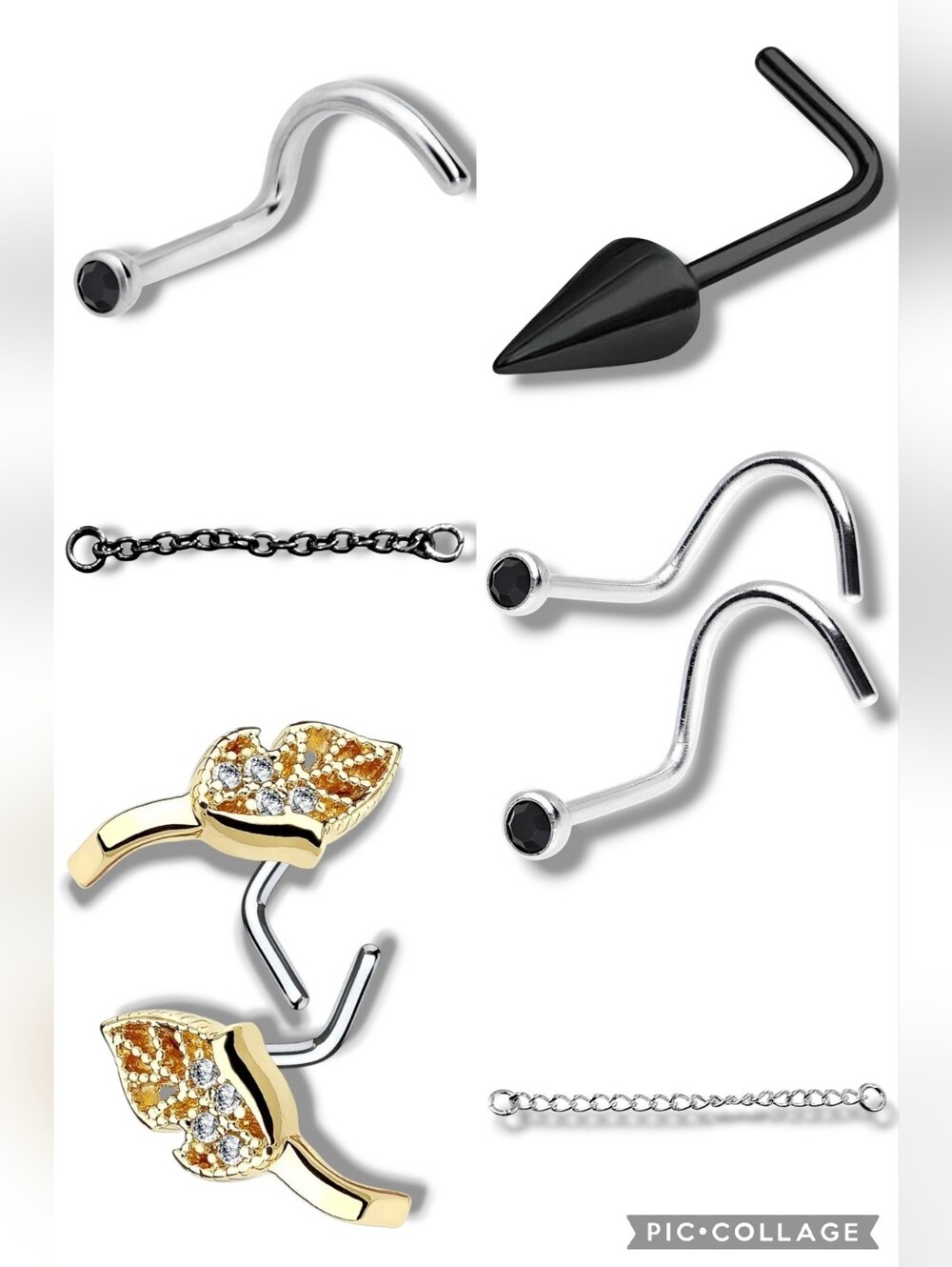 NWT Unique Variety Bundle of 8 Rare Nose Jewelry Items